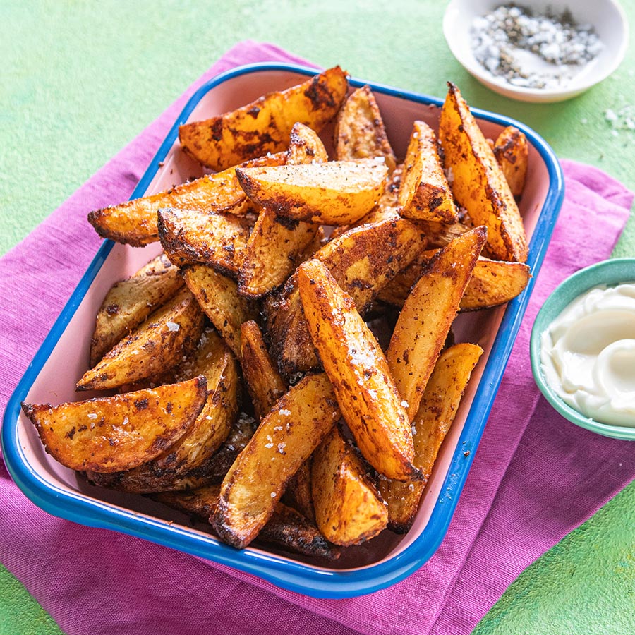 Air Fryer Spicy Mayo Potato Wedges