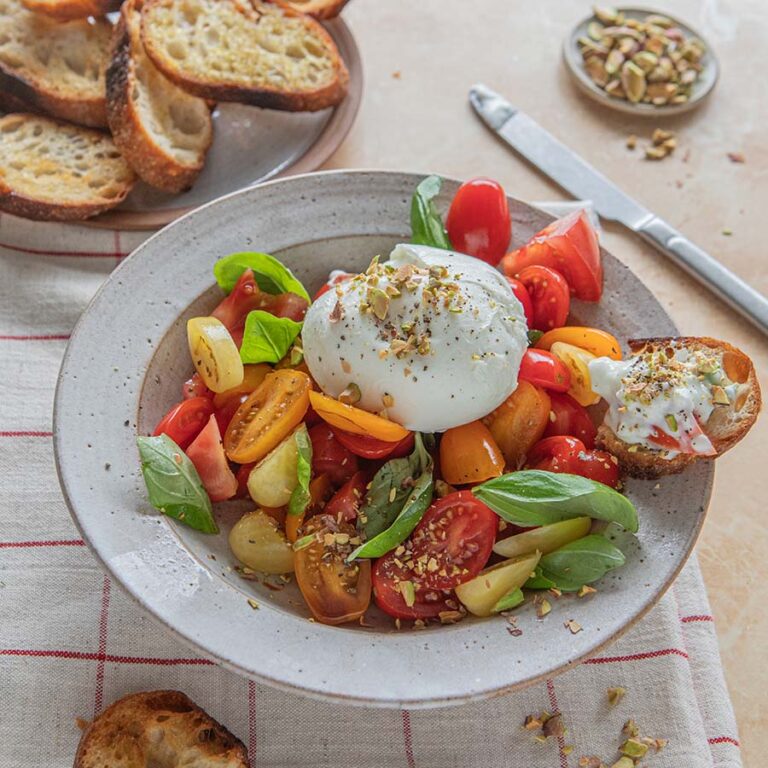 Burrata Salad with Air Fried Bread