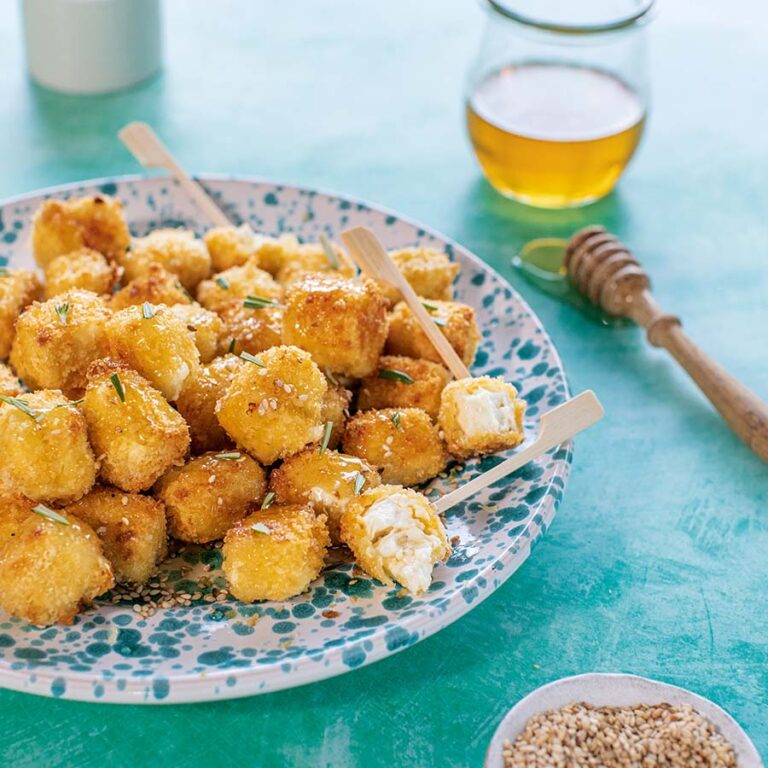 Air Fryer Honey Feta Cubes