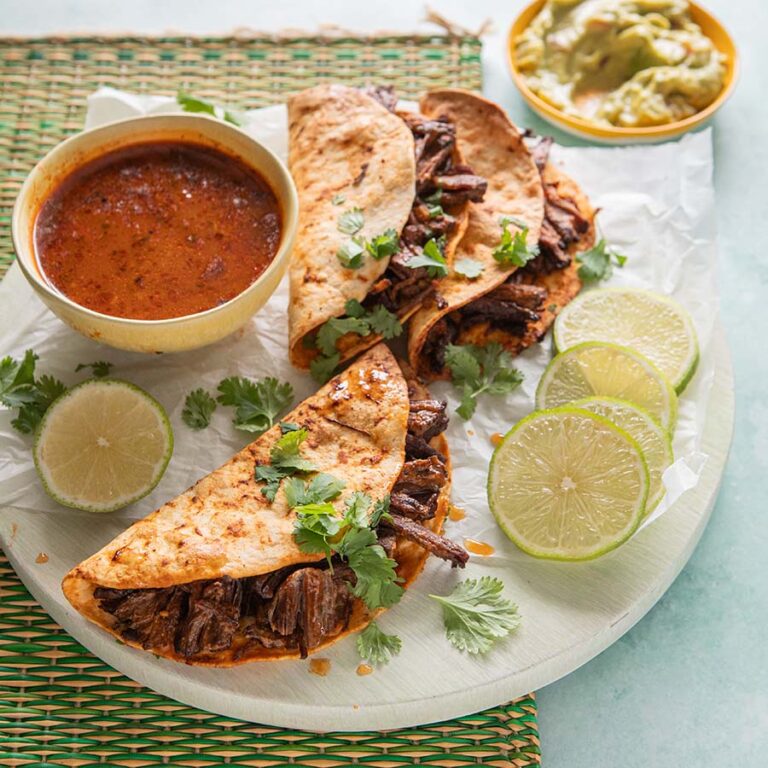 Slow Cooker & Air Fried Birria Tacos