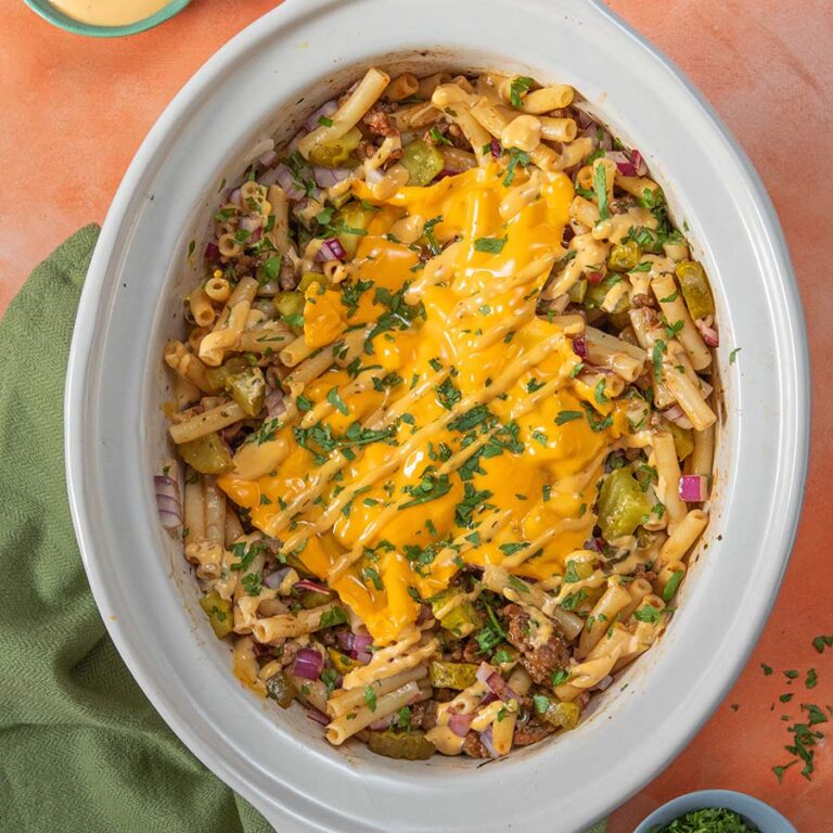 Slow Cooker Cheeseburger Pasta