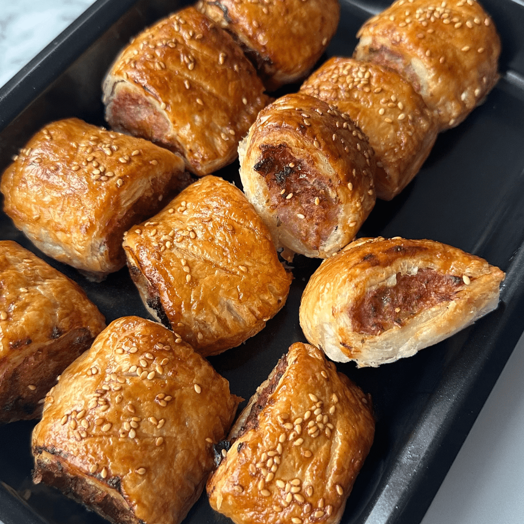 Air Fryer Stuffing & Cranberry Sausage Rolls