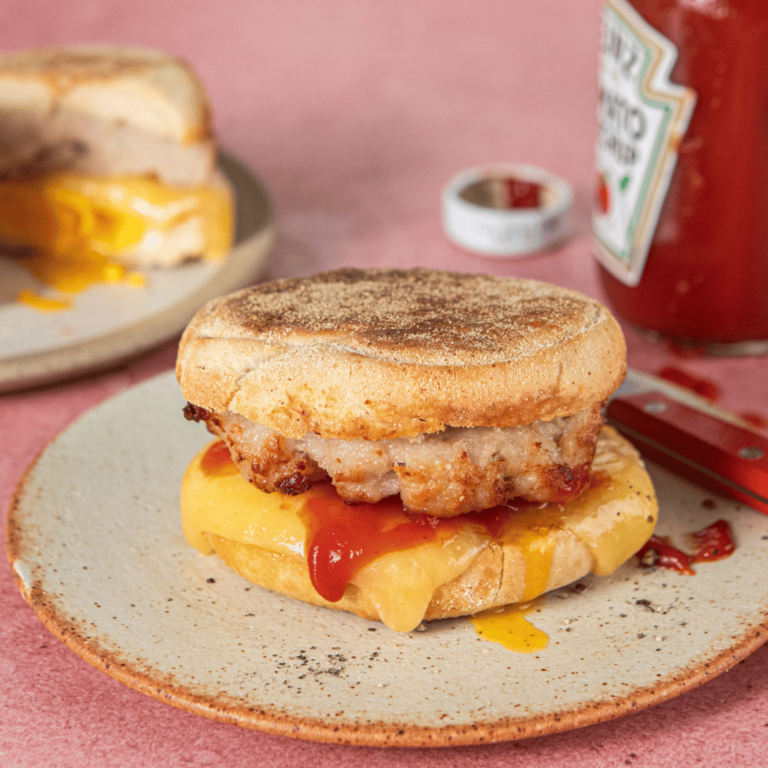 Air Fryer Sausage & Egg McMuffin