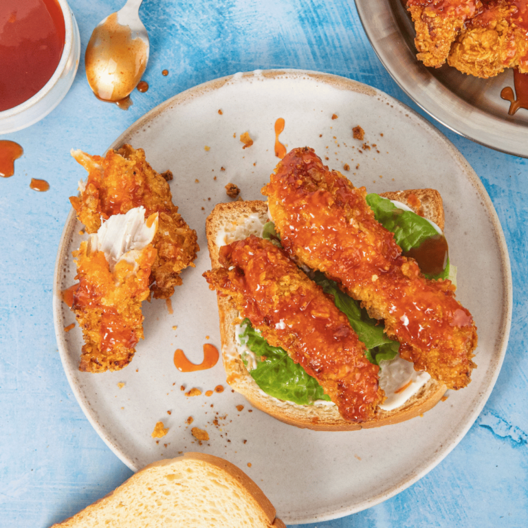 Air Fryer Sticky Fajita Chicken Tenders With Hot Honey Glaze