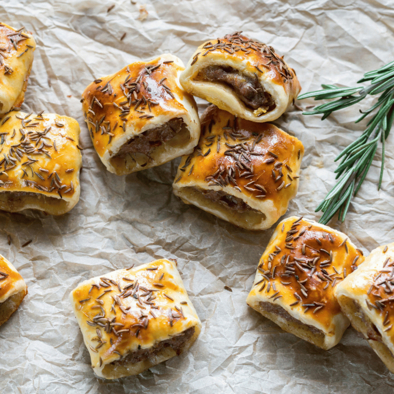 Air Fryer Stuffing & Cranberry Sausage Rolls