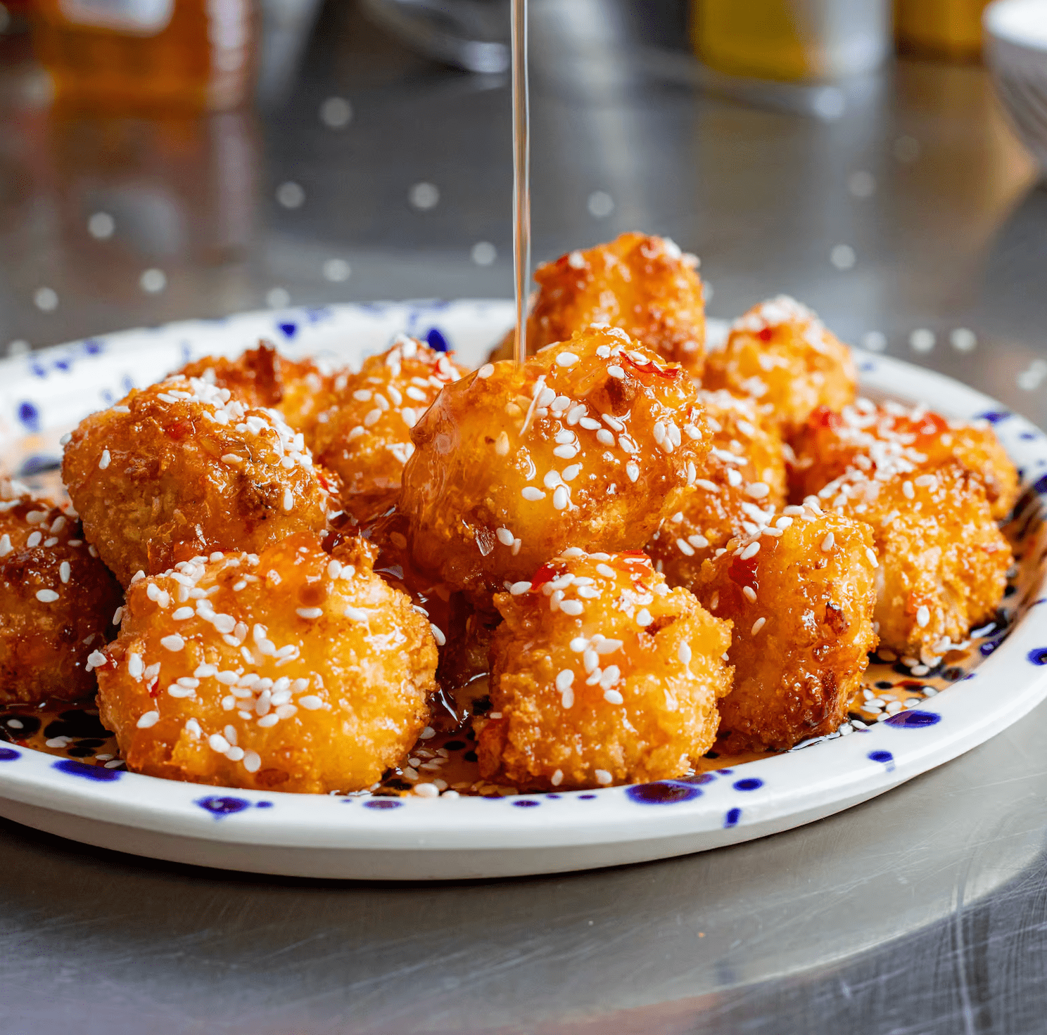 Air Fryer Crispy Honey Chilli Halloumi