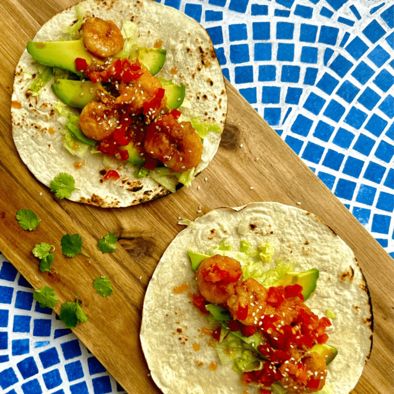 Air Fryer Crispy Prawn Tacos