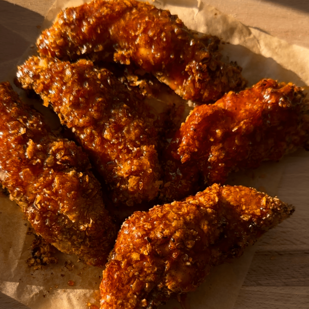 Air Fryer Chicken Tenders With Hot Honey | Bored of Lunch