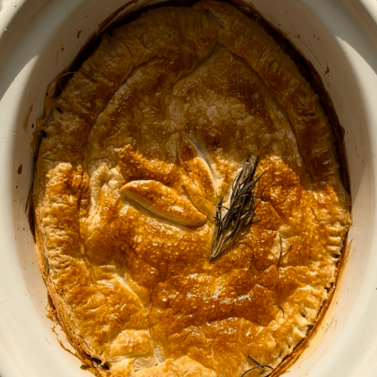 Slow Cooker Creamy Chicken & Mushroom Pie