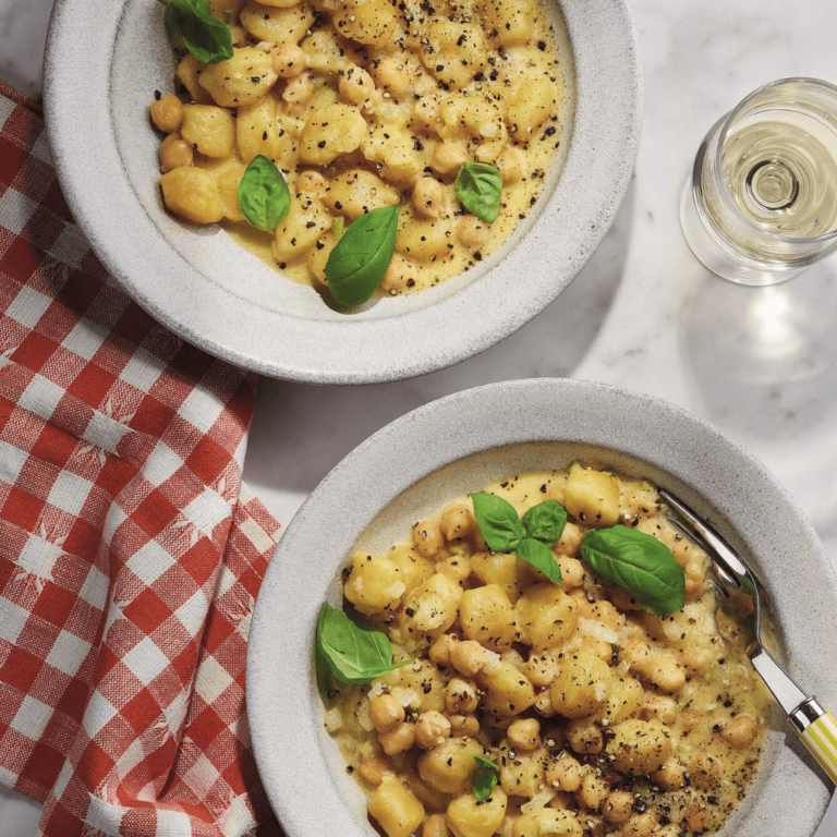 Air Fryer Cacio Pepe-Style Gnocchi & Chickpeas