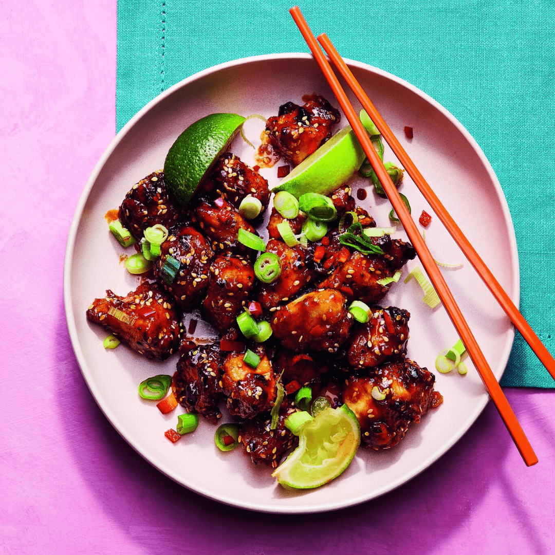 Air Fryer Sticky Sesame Chicken