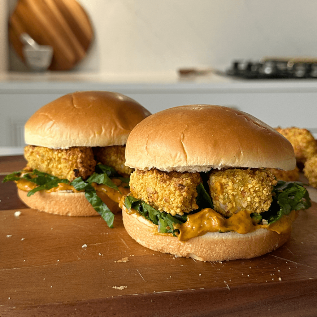Air Fryer Fish Nugget Sandwich | Bored of Lunch