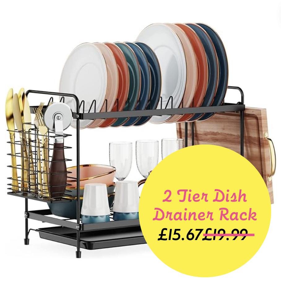 2 Tier Dish Drainer Rack