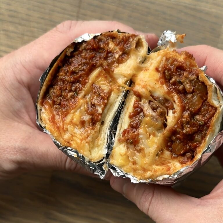 Air Fryer Lasagne Burritos