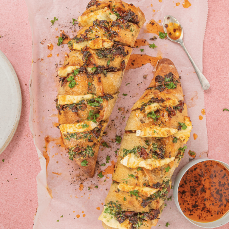 Air Fryer Brie & Honey Garlic Bread