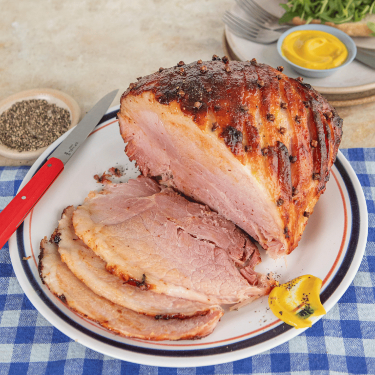 Slowcooker Honey Mustard Ham (Cooked in Cola)