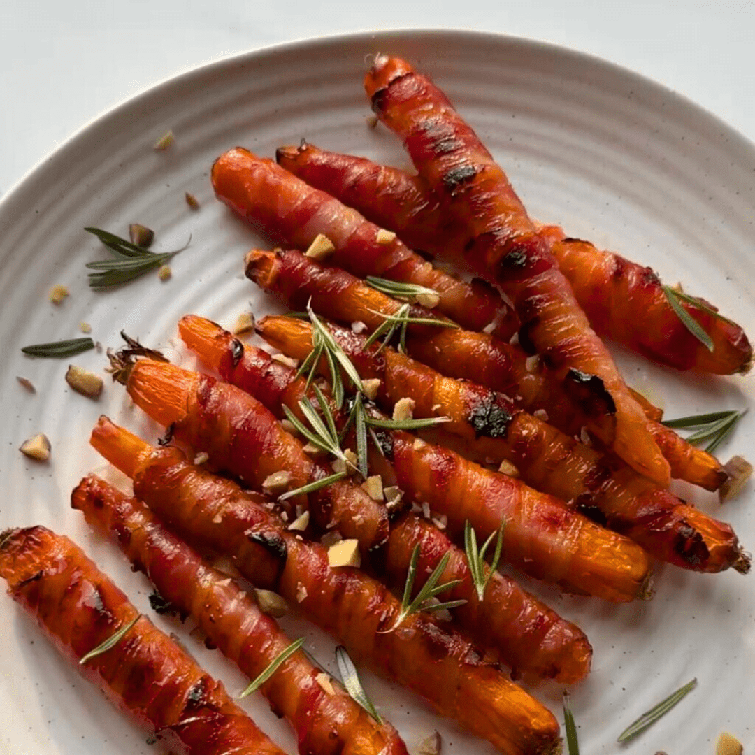 Air Fryer Honey & Bacon Wrapped Carrots