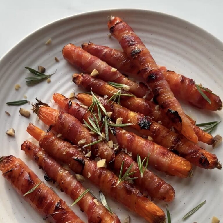 Air Fryer Honey & Bacon Wrapped Carrots