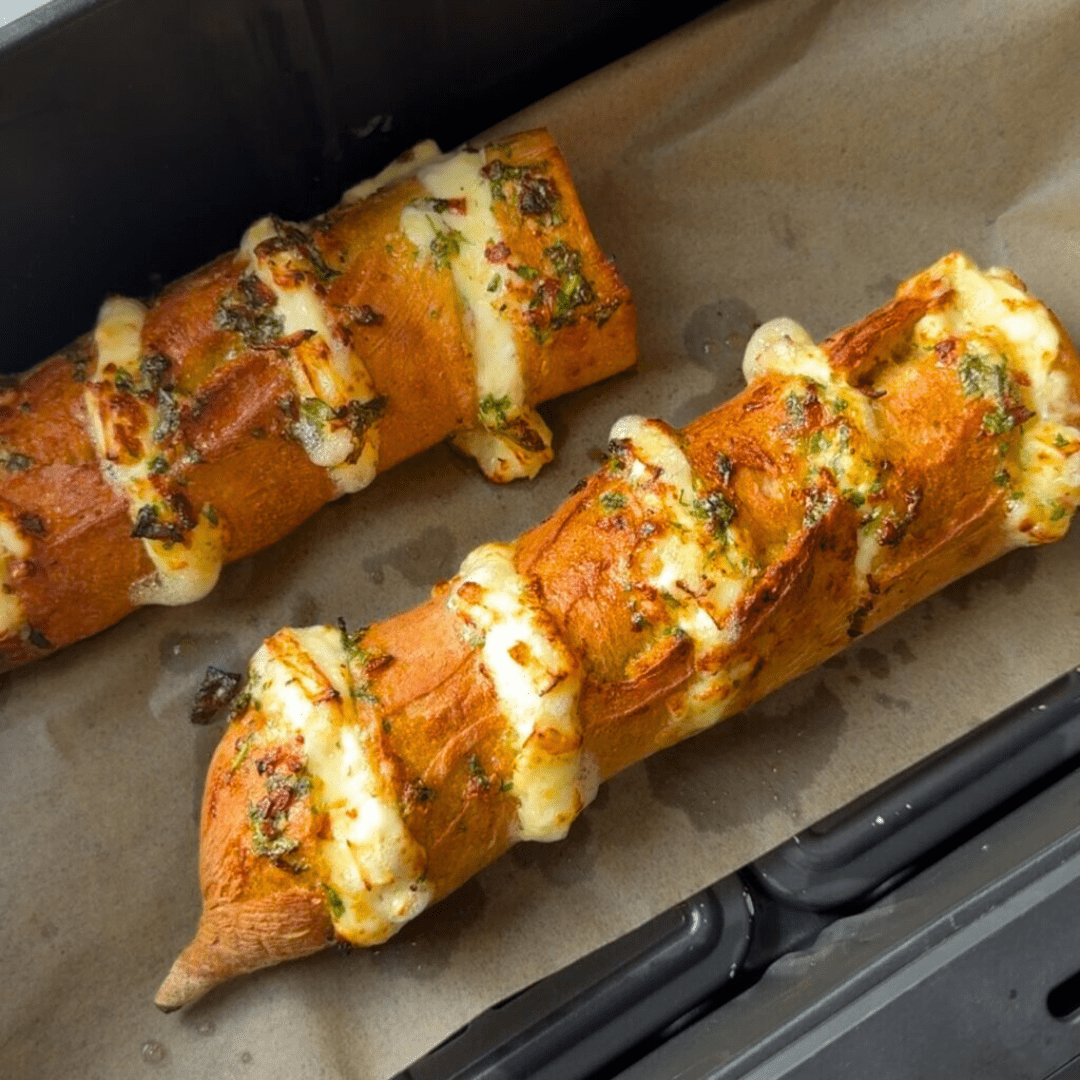 Air Fryer Brie & Honey Garlic Bread