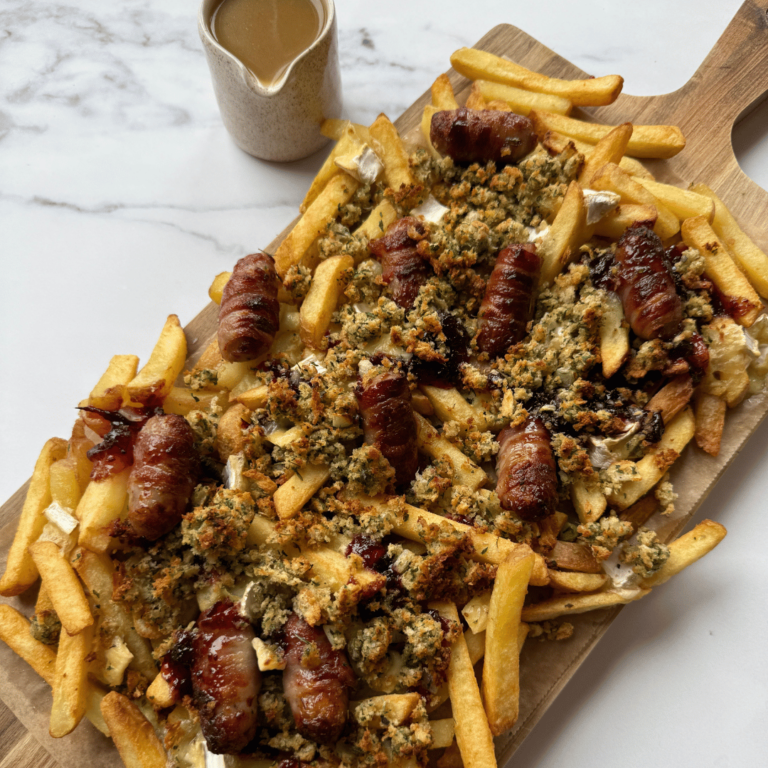 Air Fryer Pigs in Blankets Christmas Loaded Fries