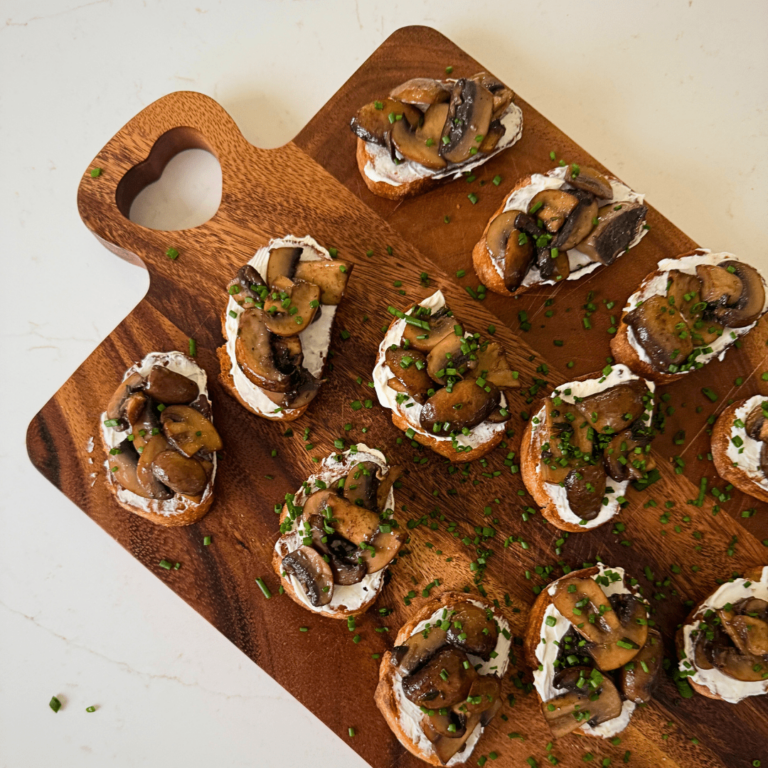 Air Fryer Mushroom Crostinis