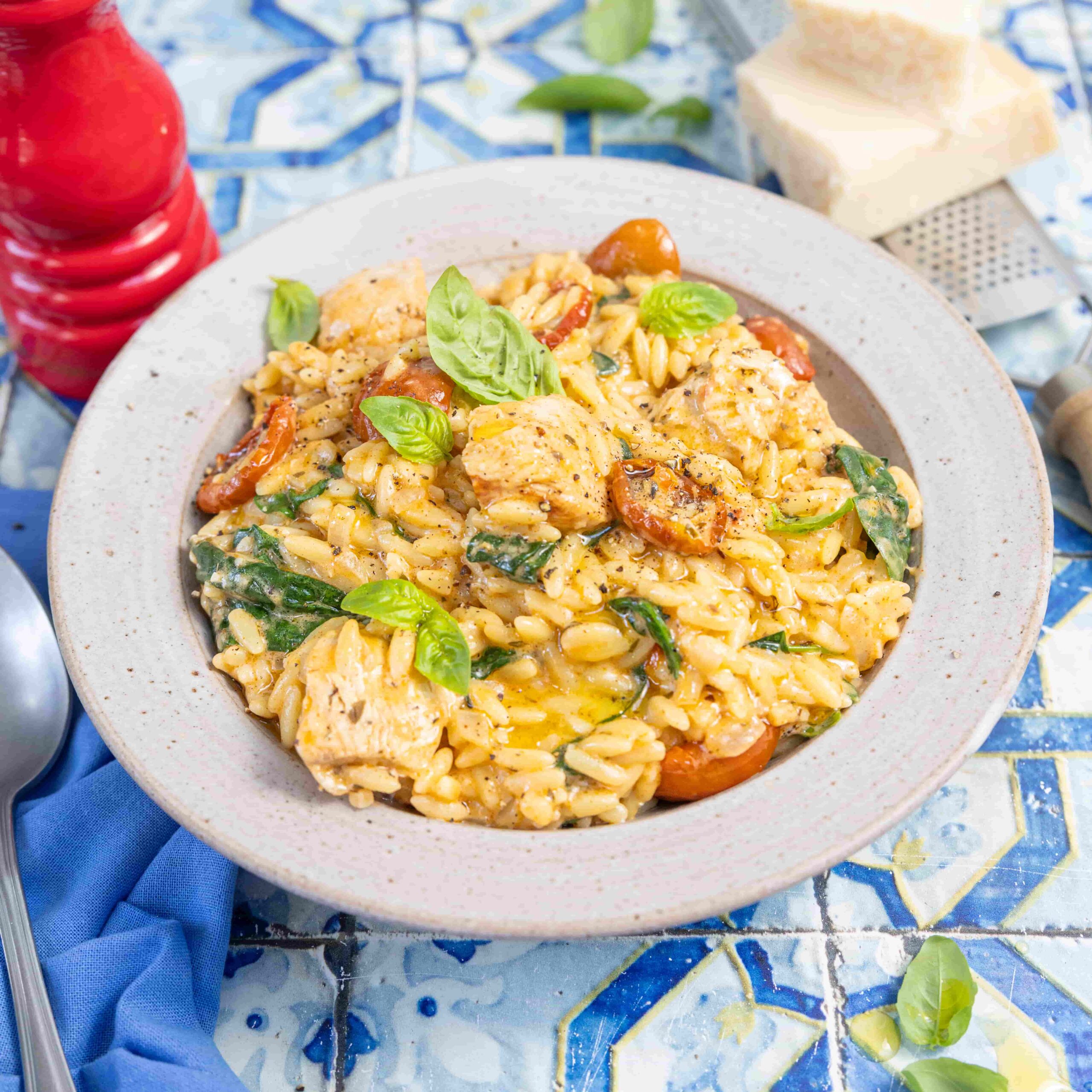 Slow Cooker Tuscan Style Orzo