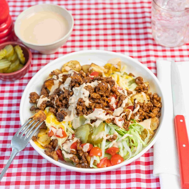 Air Fryer Cheeseburger Bowls