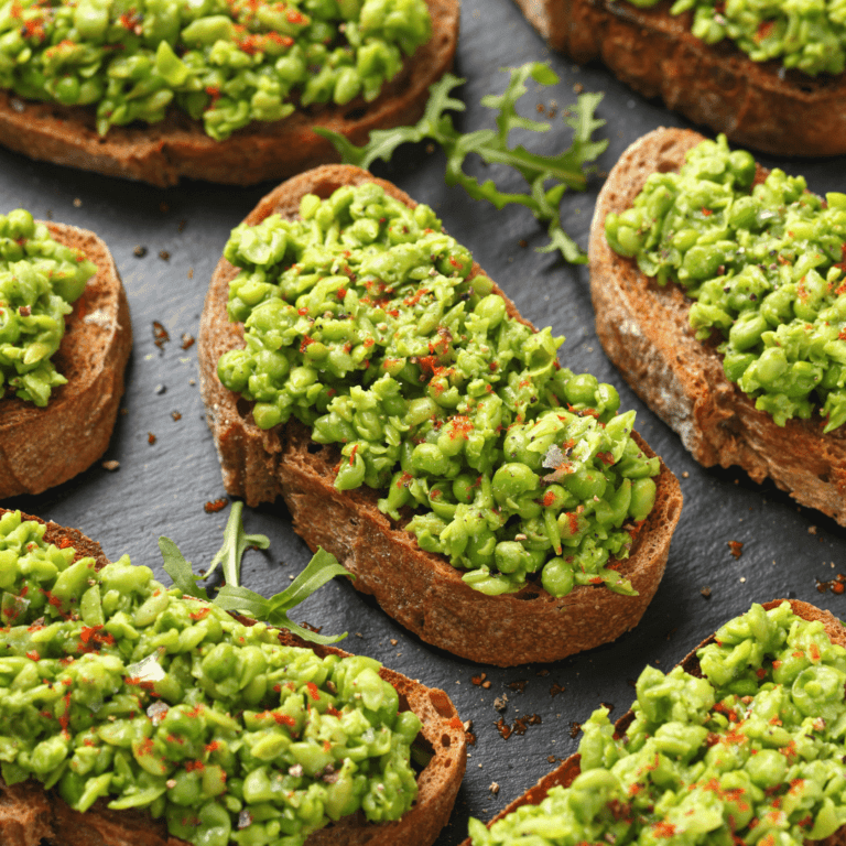 Air Fryer Pea Toast
