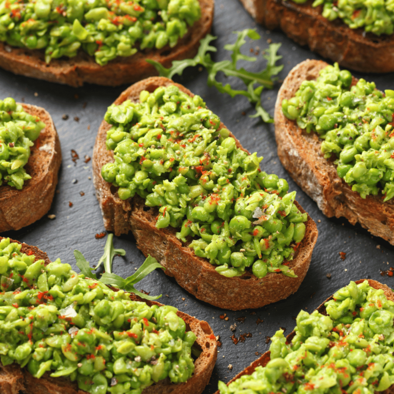 Air Fryer Pea Toast