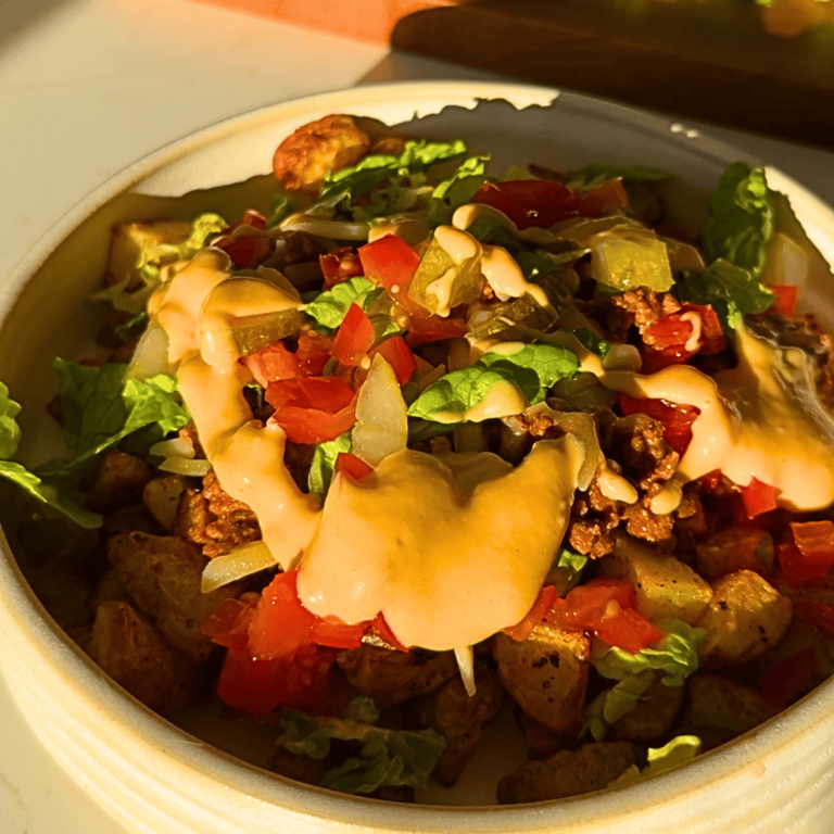 Air Fryer Cheeseburger Bowls