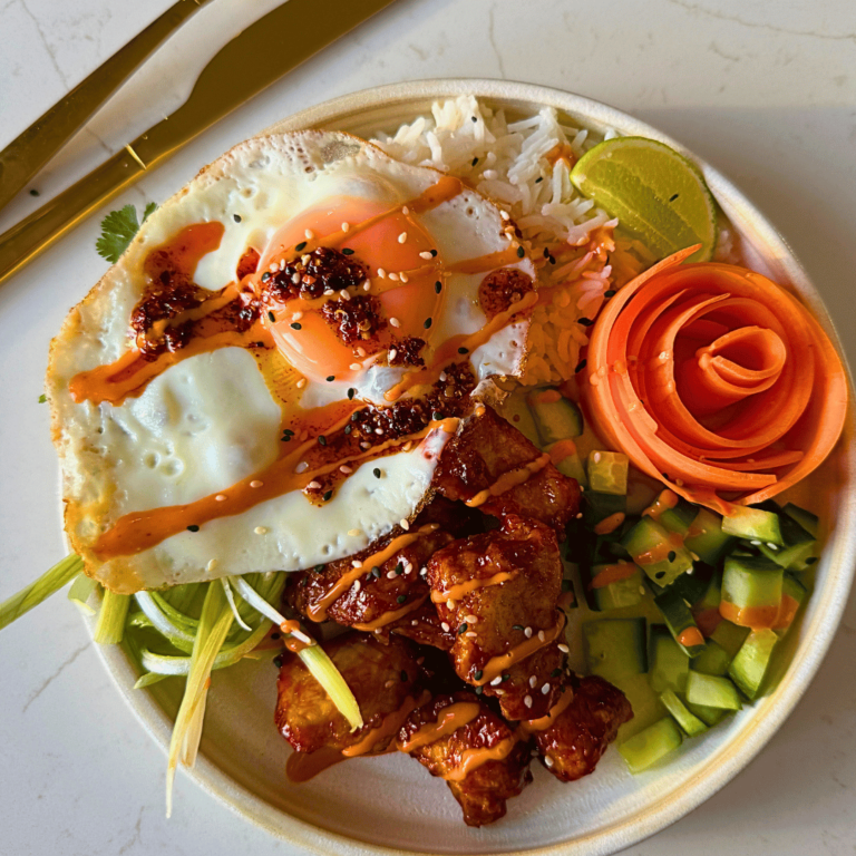 Air Fryer Sesame Chicken Bowl