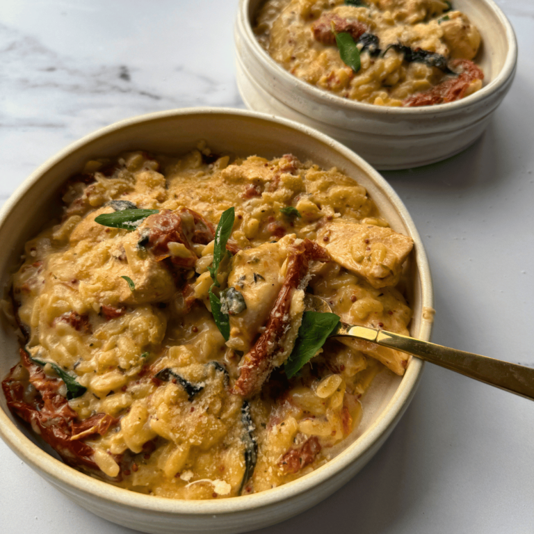 Slow Cooker Tuscan Style Orzo