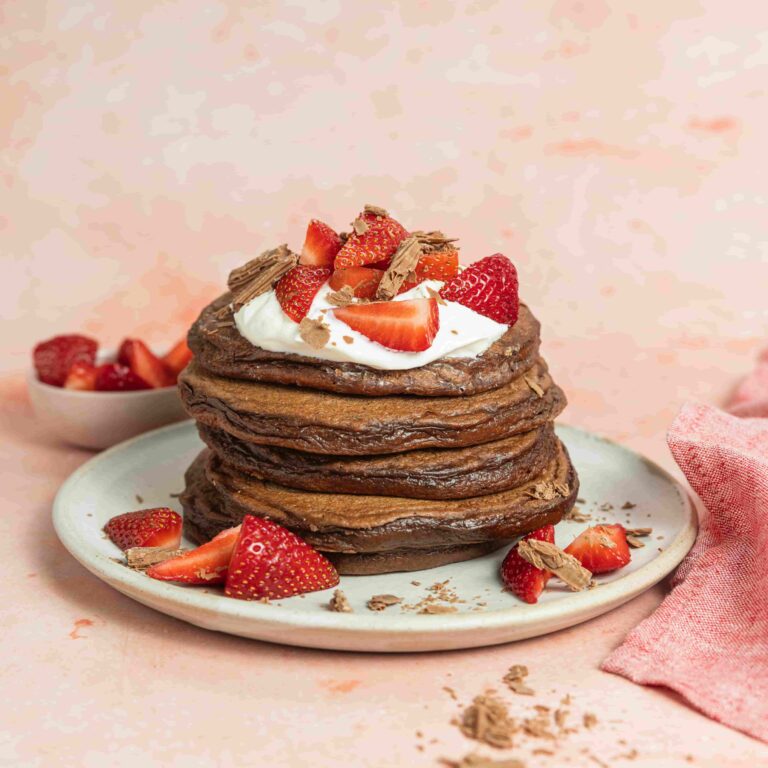 High Protein Chocolate Pancakes