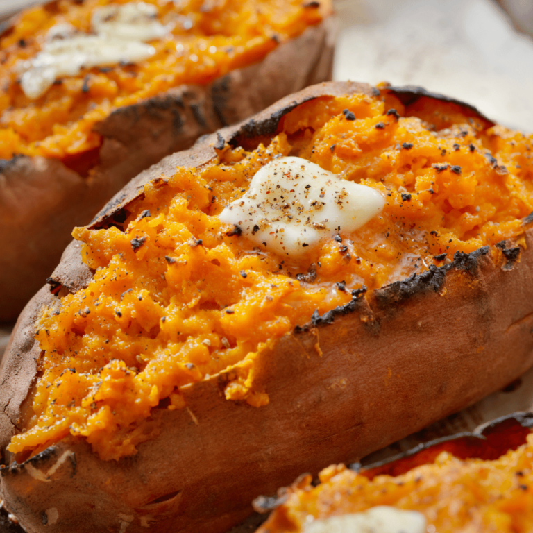 Air Fryer Loaded Sweet Potatoes 