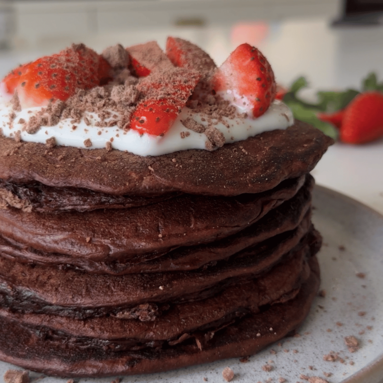 High Protein Chocolate Pancakes