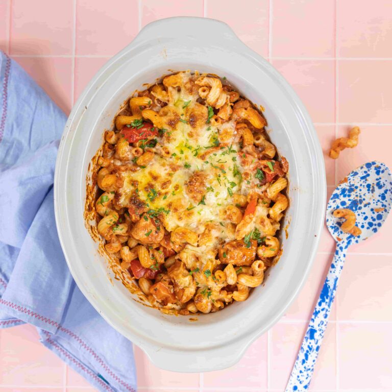 Slow Cooker Cajun Chicken Pasta Bake