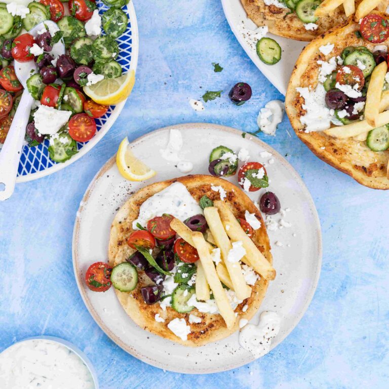 Smashed Greek Tacos