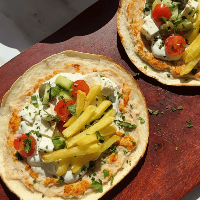 Smashed Greek Tacos