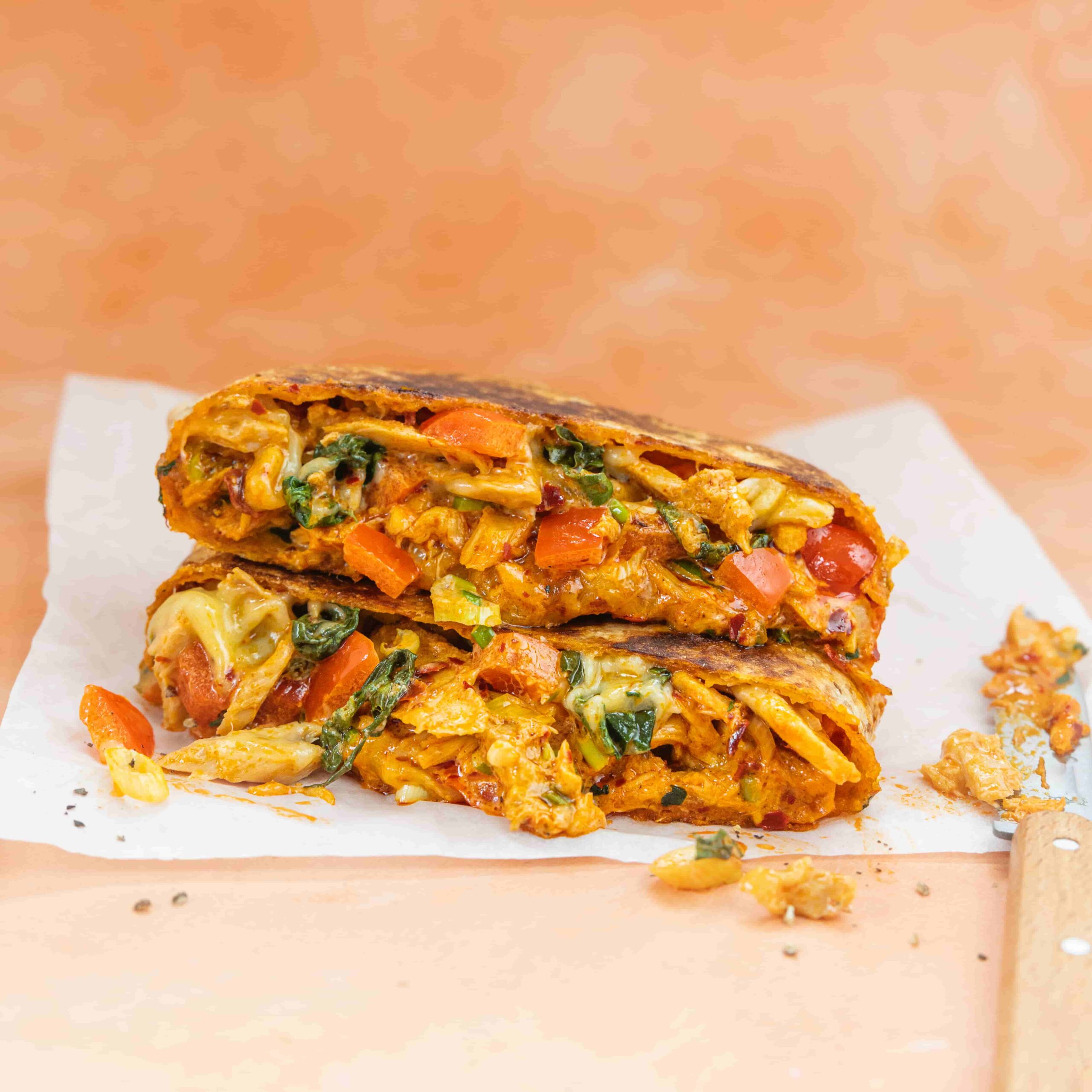 bored of lunch air fryer Harissa Tuna Wrap