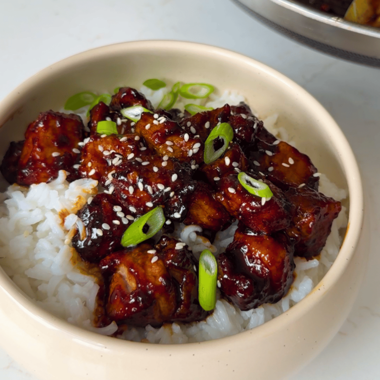 Air Fryer Korean Pork Belly Bites