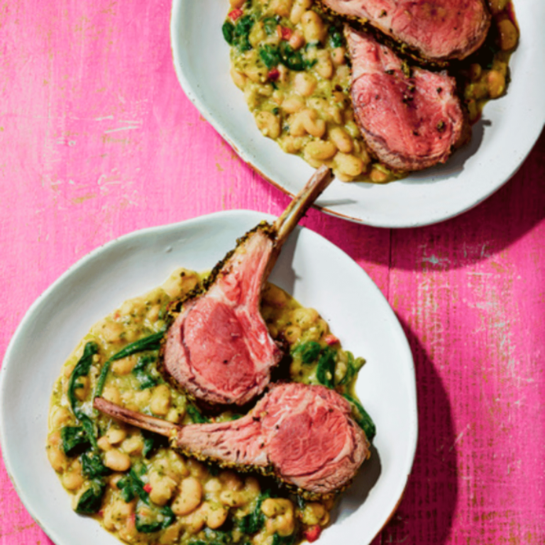 Air Fryer Herb Crusted Rack of Lamb