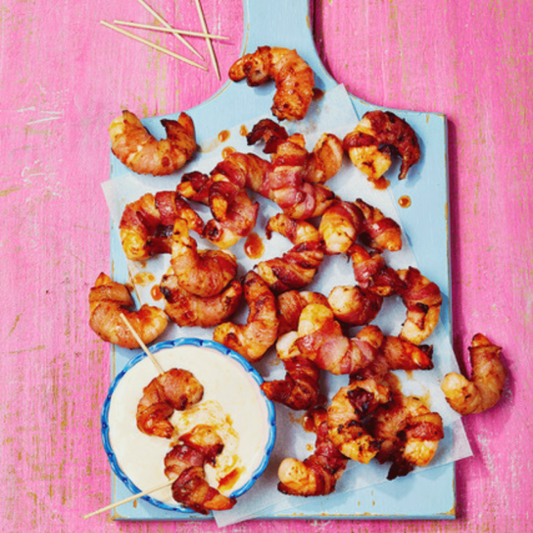 Grilled Bacon Wrapped Shrimp