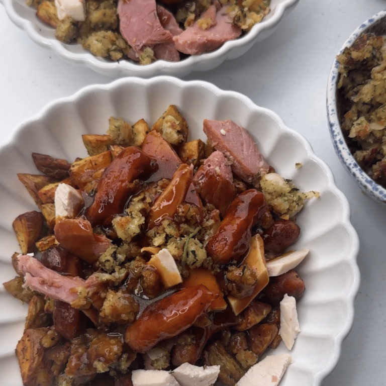 Loaded Christmas Cubed Potatoes