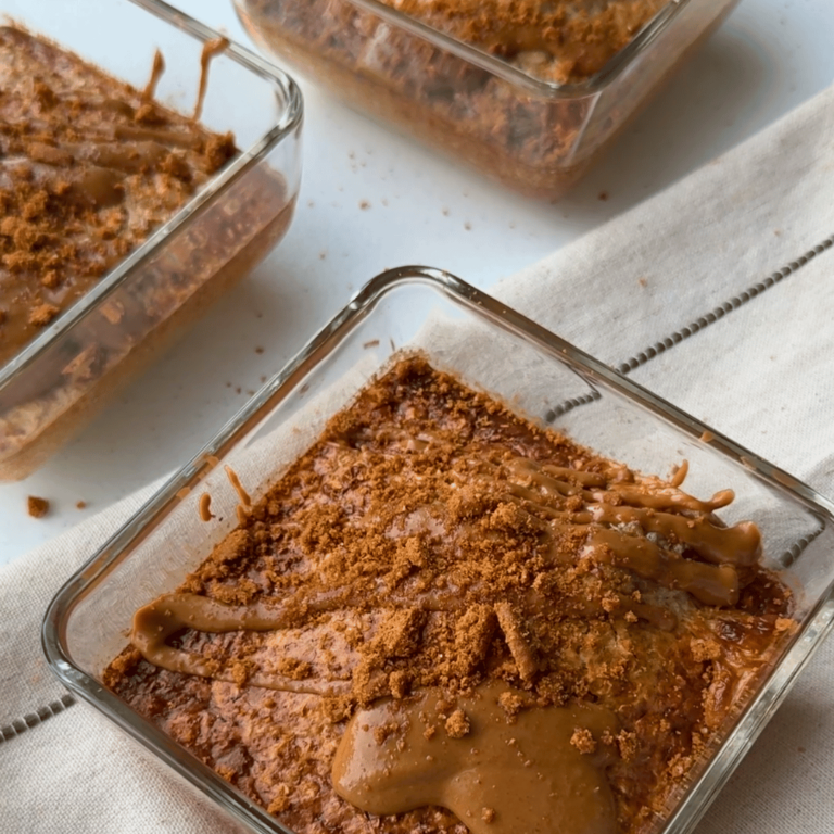 Air Fryer Biscoff Baked Oats