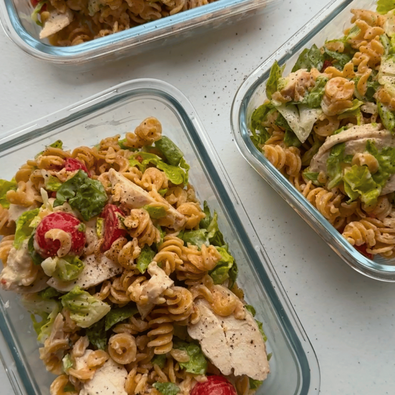 Chicken Caesar Pasta Salad Pots