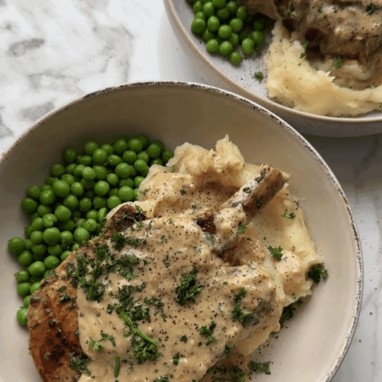 Creamy Garlic & Parmesan Pork Chops