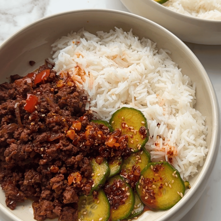 Slow Cooker Korean Beef with Smashed Cucumber Salad
