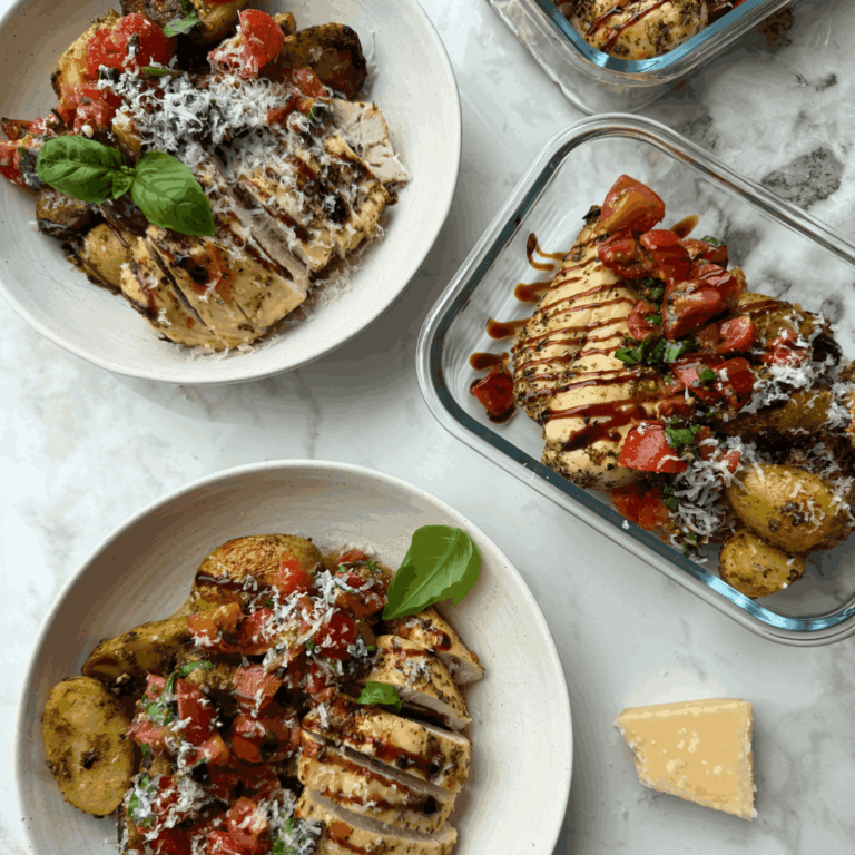 Air Fryer One Pan Bruschetta Chicken