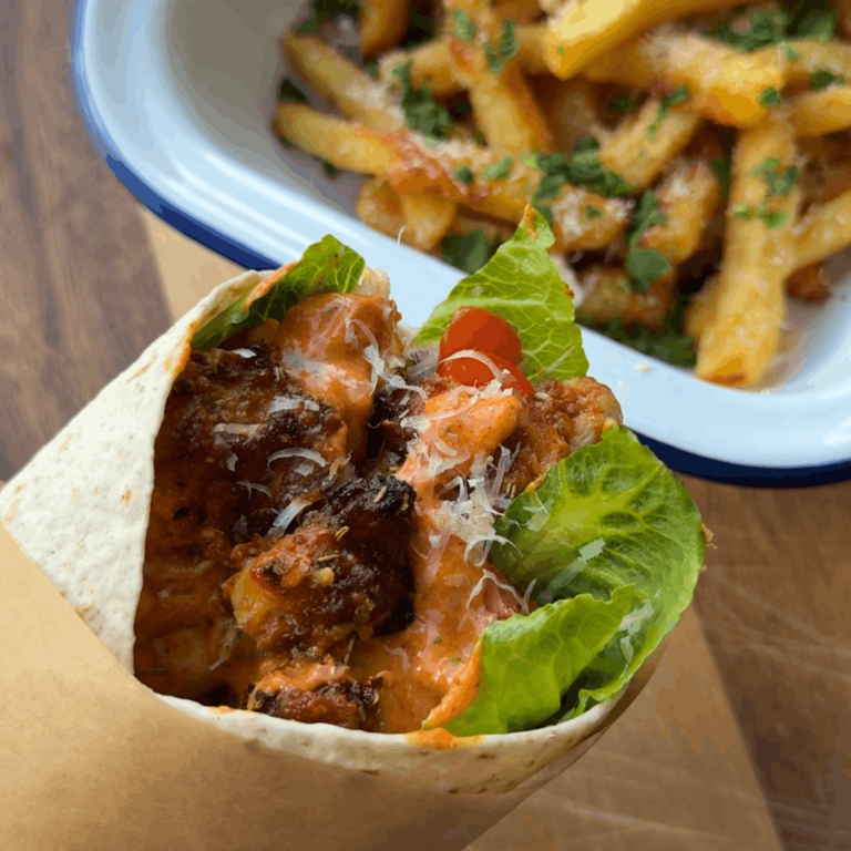 Air Fryer Garlic Parmesan Chicken Wraps