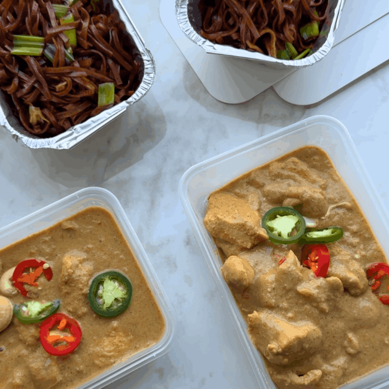 Slow Cooker Chicken Satay (Dump Bag Recipe)